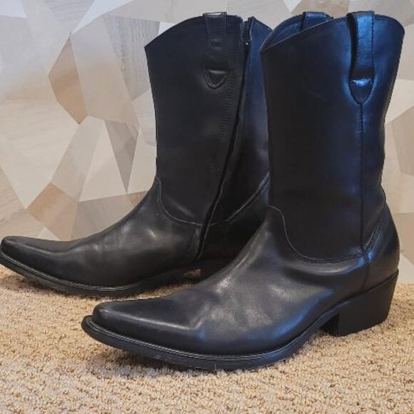 Great Steve Madden mens side zip Custer Cowboy boots - Picture 7 of 9